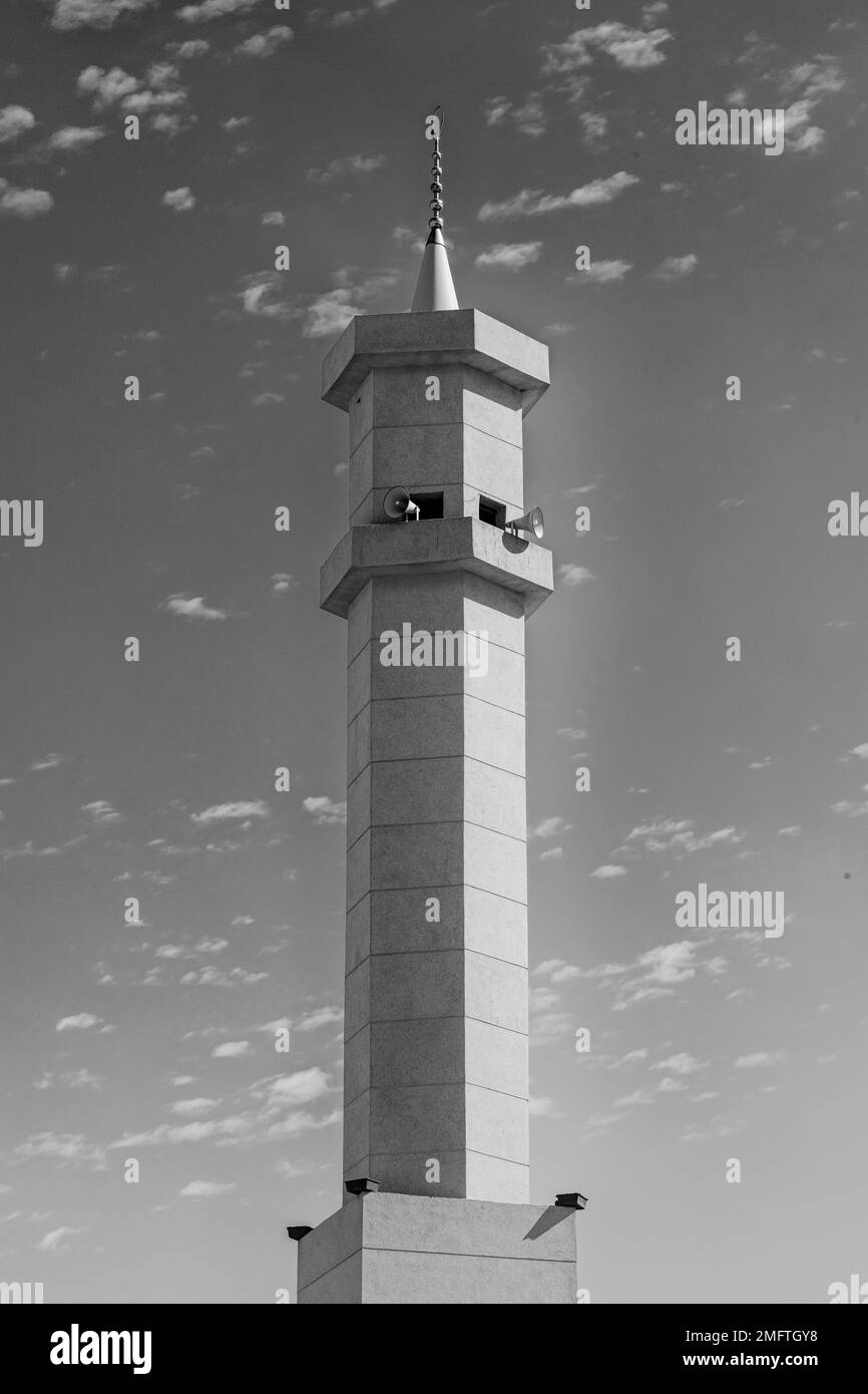 Minarett #3 Schwarzweiß Stockfoto
