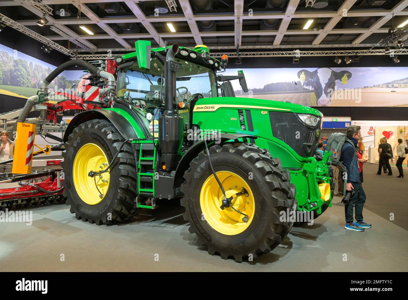 Traktor John Deere, Messe, Internationale Grüne Woche, Messegelände, Charlottenburg, Berlin, Deutschland Stockfoto