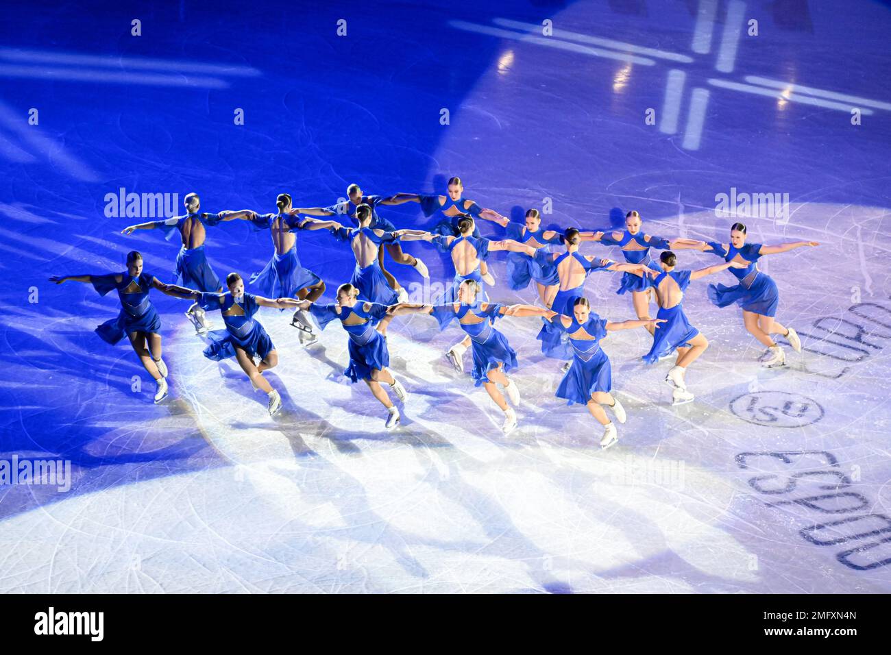 Espoo, Finnland. 25. Januar 2023. Eröffnungszeremonie bei der ISU European Figure Skating Championships 2023 in Espoo Metro Areena am 25. Januar 2023 in Espoo, Finnland. Kredit: Raniero Corbelletti/AFLO/Alamy Live News Stockfoto