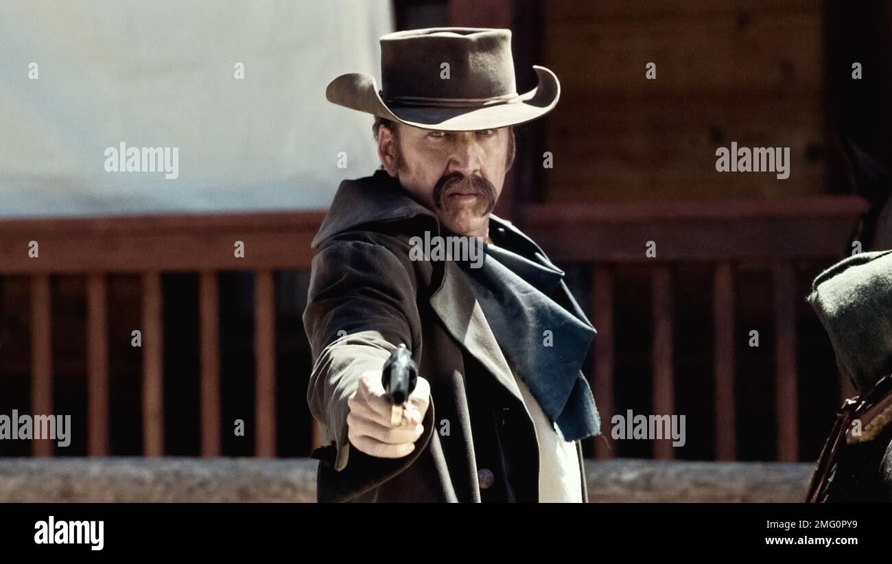 USA. Nicolas Cage in einer Szene aus (C)Saban Films neuem Film : The Old Way (2023). Ein alter Revolverheld und seine Tochter müssen sich den Konsequenzen seiner Vergangenheit stellen, wenn der Sohn eines Mannes, den er vor Jahren ermordet hat, eintrifft, um sich zu rächen. Ref.: LMK110-J8738-250123 von LMKMEDIA. Nur Editorial. Landmark Media ist nicht der Urheberrechtsinhaber dieser Film- oder TV-Standbilder, sondern bietet einen Service nur für anerkannte Medienanbieter an. pictures@lmkmedia.com Stockfoto