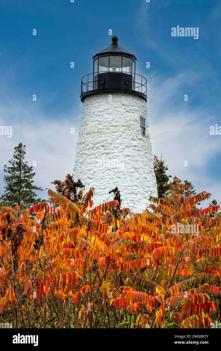 Dice oder Dyce Head Light in Castine, Maine Stockfoto