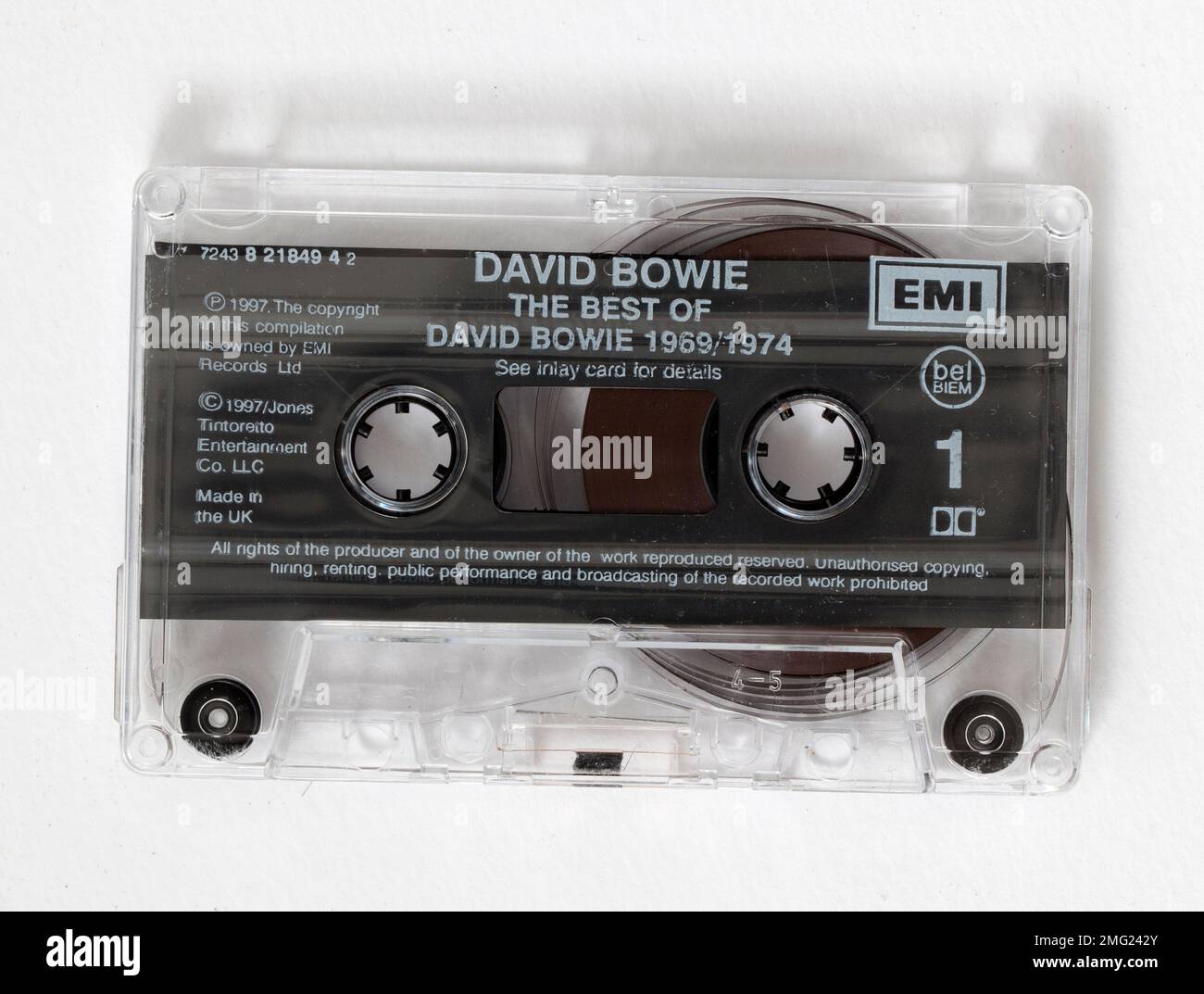 Das Beste von David Bowie Musikkassette Stockfoto