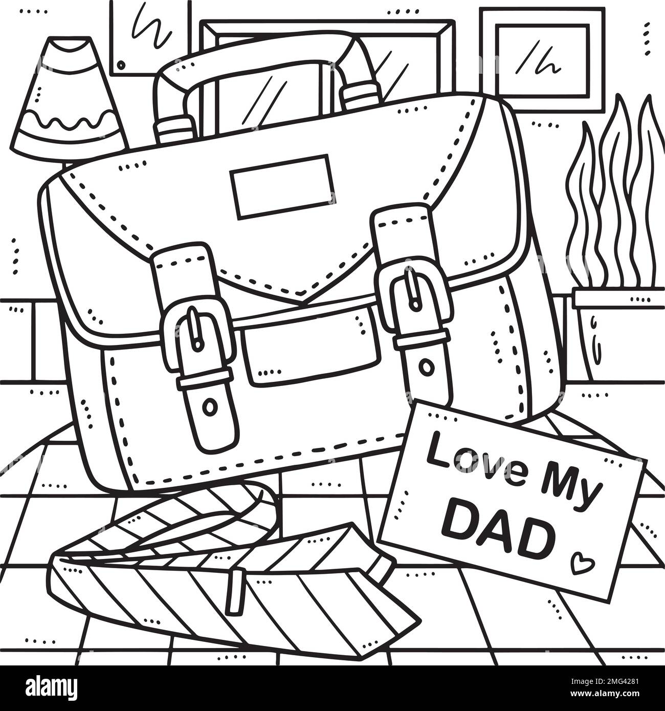 Vatertag Liebe Meinen Vater Malseite Stock Vektor