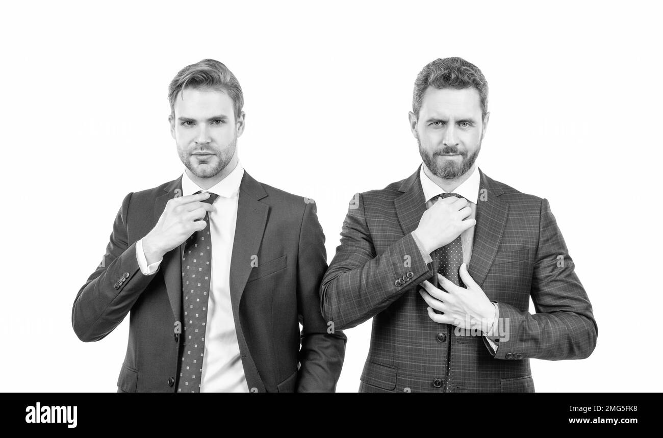 executive. Professioneller erfolgreicher ceo. Führung. Ambitionierte Kollegen Experten. Zwei Männer Stockfoto