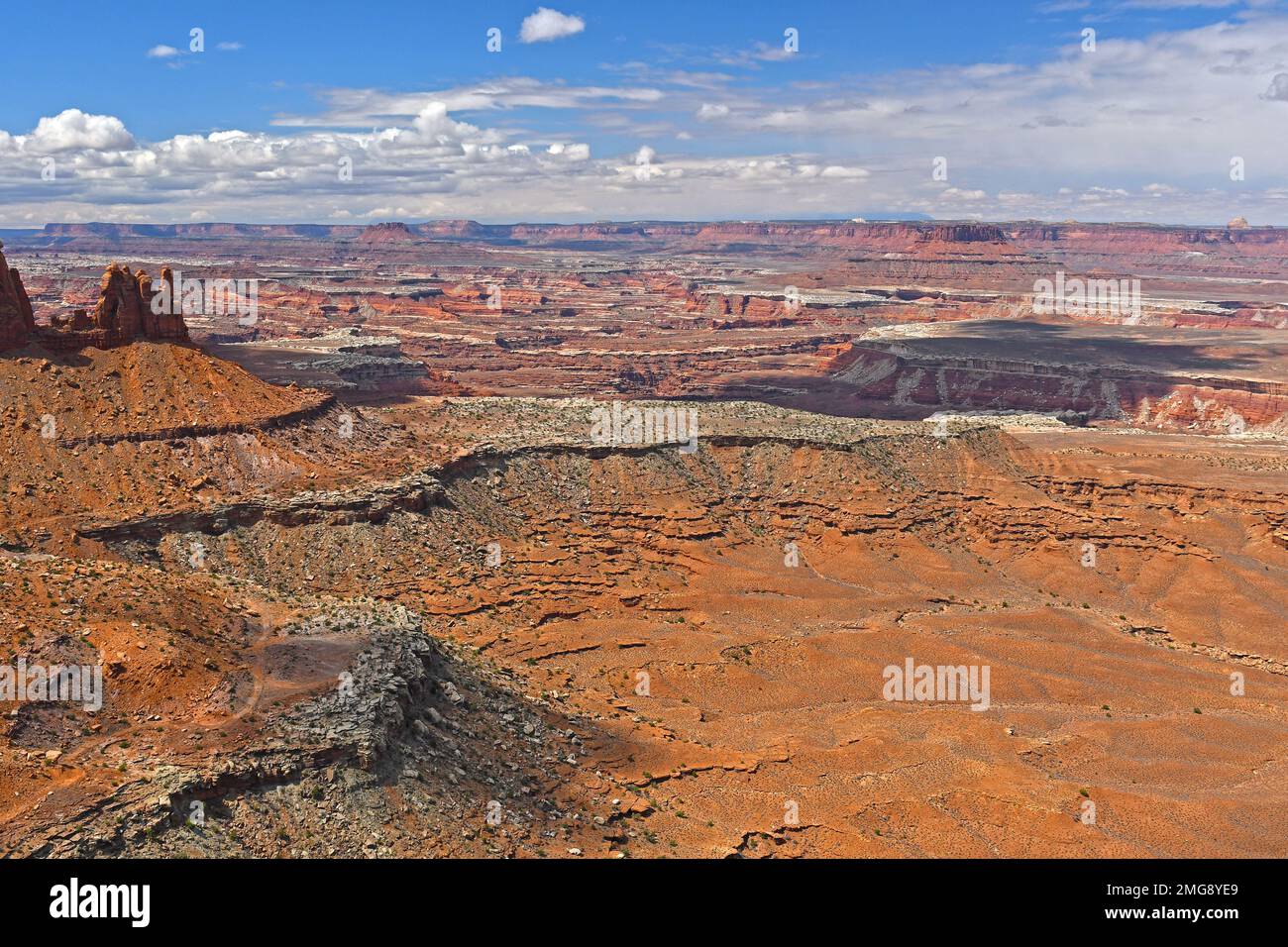 Ein Labyrinth aus Canyons und Plateaus im Canyonlands-Nationalpark in Utah Stockfoto