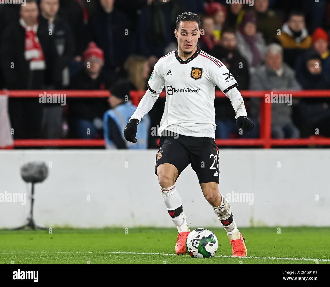 Während des Carabao Cup Semi-Finals-Spiels Nottingham Forest gegen Manchester United in City Ground, Nottingham, Großbritannien, 25. Januar 2023 (Foto: Craig Thomas/News Images) Stockfoto