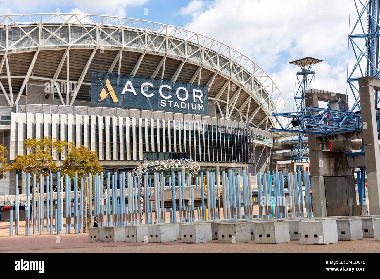 Das Stadion Australia, das Olympiastadion im Sydney Olympic Park, heute Accor Stadium, gehört der Regierung von NSW, Sydney, NSW, Australien, 2023 Stockfoto
