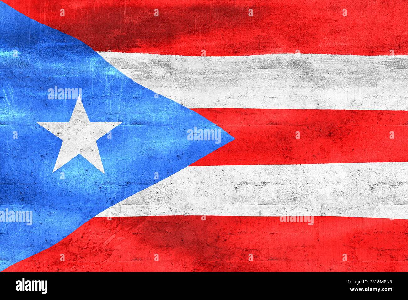 Puerto Rico Flagge - realistische wehende Stoff Flagge Stockfoto