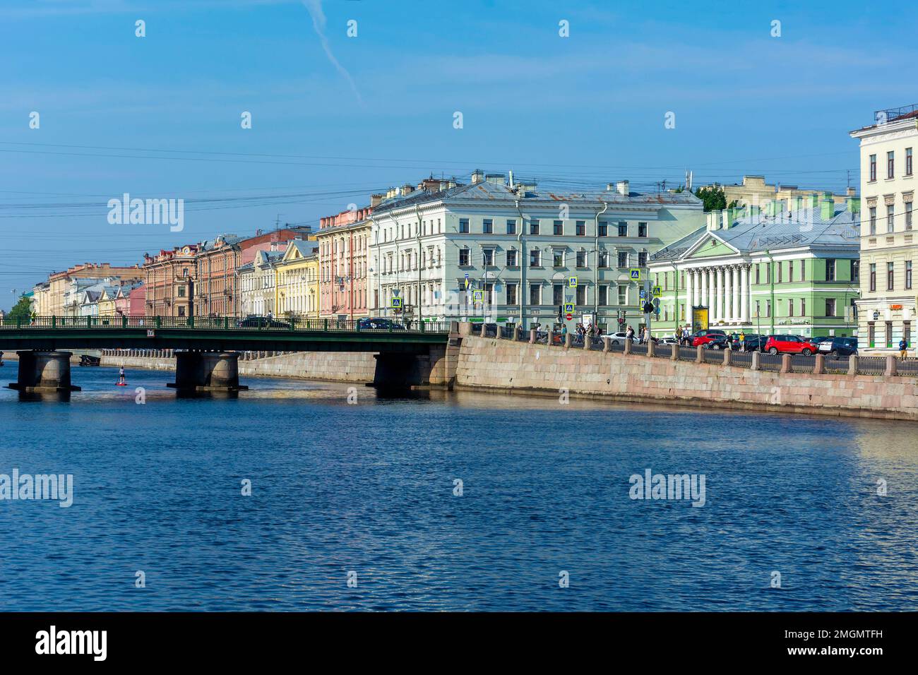 St. Petersburg, Blick auf die Leshtukov-Brücke über den Fontanka River Stockfoto