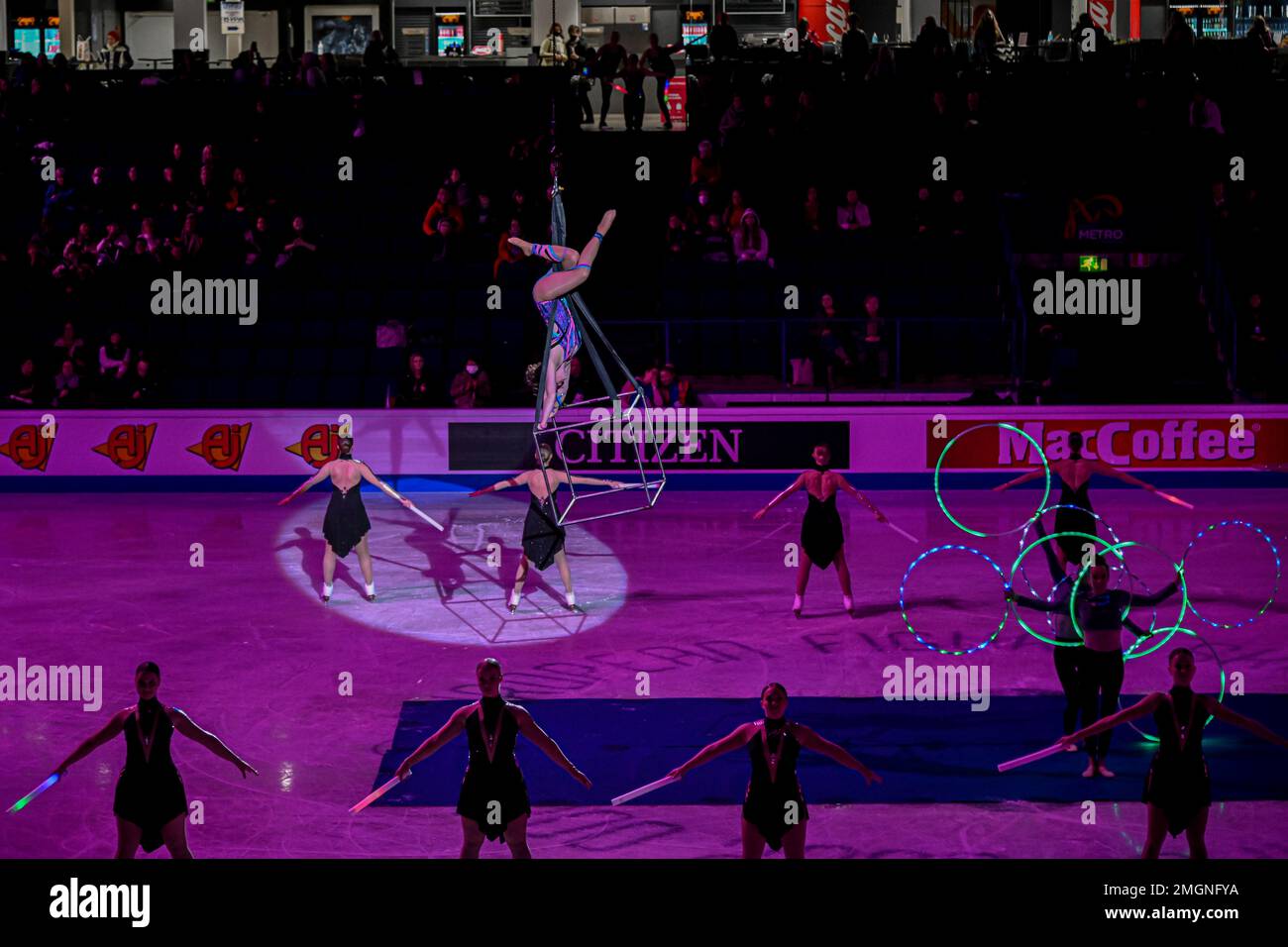 Eröffnungszeremonie bei der ISU European Figure Skating Championships 2023 in Espoo Metro Areena am 25. Januar 2023 in Espoo, Finnland. Kredit: Raniero Corbelletti/AFLO/Alamy Live News Stockfoto