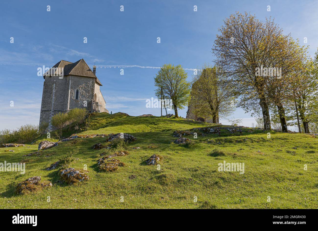 Überreste der Festung Sokolac in Brinje Stockfoto