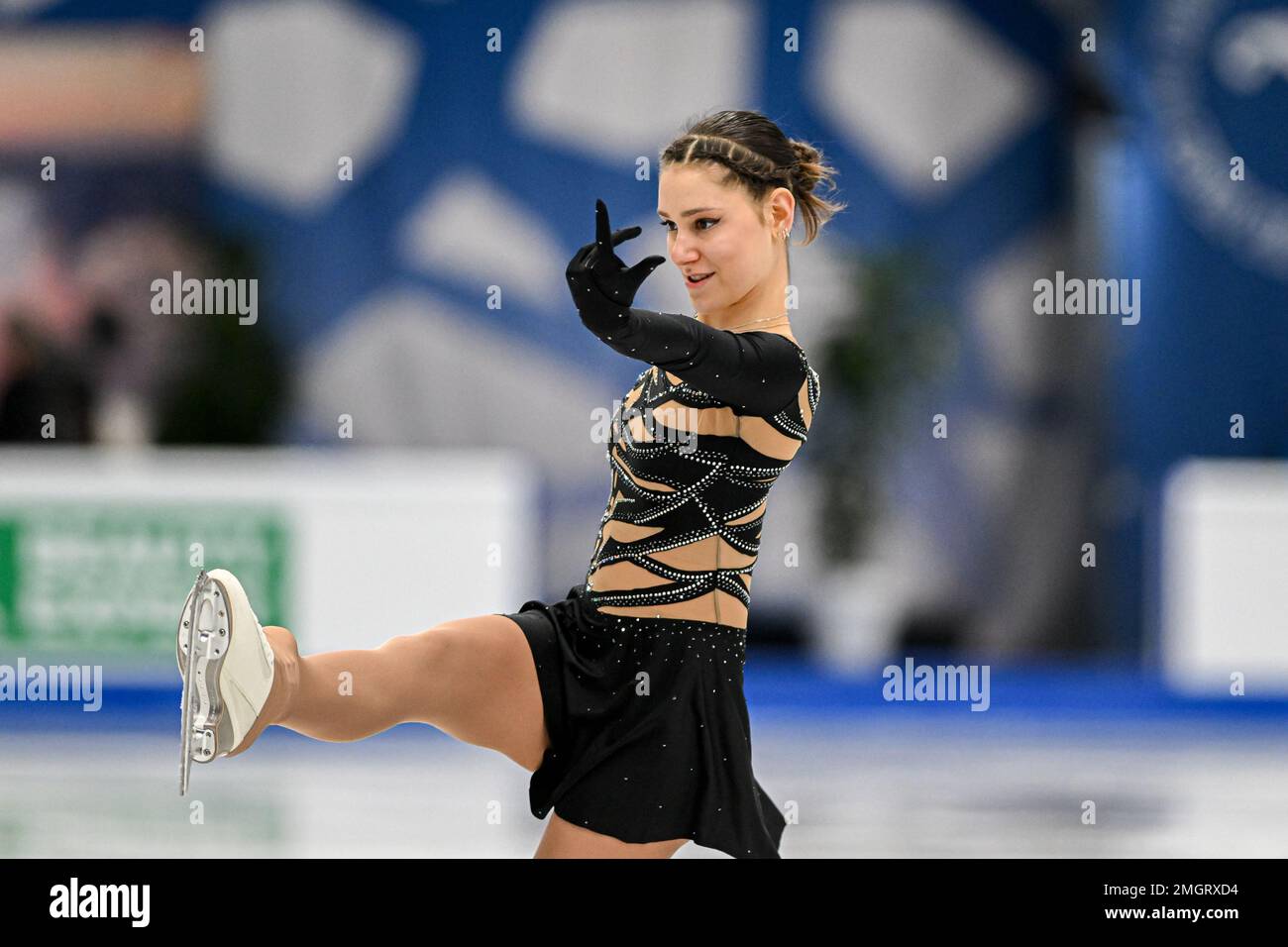 Alexandra MINTSIDOU (GRE), während des Women Short Program, bei der ISU European Figure Skating Championships 2023, in Espoo Metro Areena, am 26. Januar 2023 in Espoo, Finnland. Kredit: Raniero Corbelletti/AFLO/Alamy Live News Stockfoto