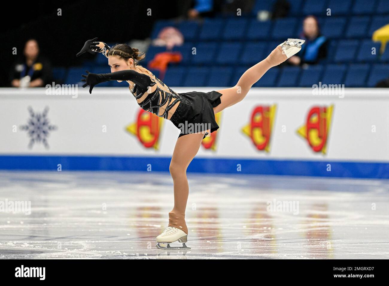 Alexandra MINTSIDOU (GRE), während des Women Short Program, bei der ISU European Figure Skating Championships 2023, in Espoo Metro Areena, am 26. Januar 2023 in Espoo, Finnland. Kredit: Raniero Corbelletti/AFLO/Alamy Live News Stockfoto