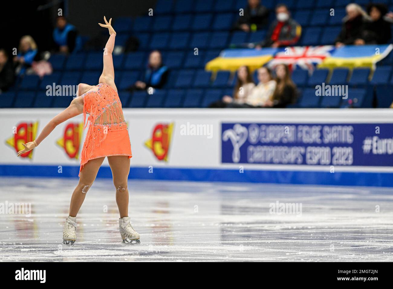 Nikola RYCHTARIKOVA (CZE), während des Women Short Program, bei der ISU European Figure Skating Championships 2023, in Espoo Metro Areena, am 26. Januar 2023 in Espoo, Finnland. Kredit: Raniero Corbelletti/AFLO/Alamy Live News Stockfoto