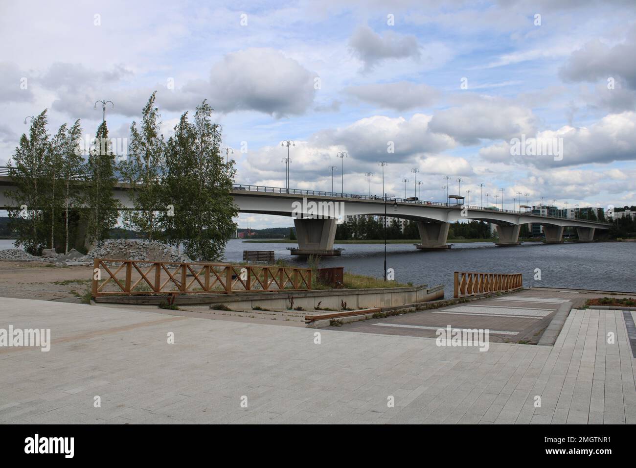 Kuokkalan silta, Jyväskylä Stockfoto