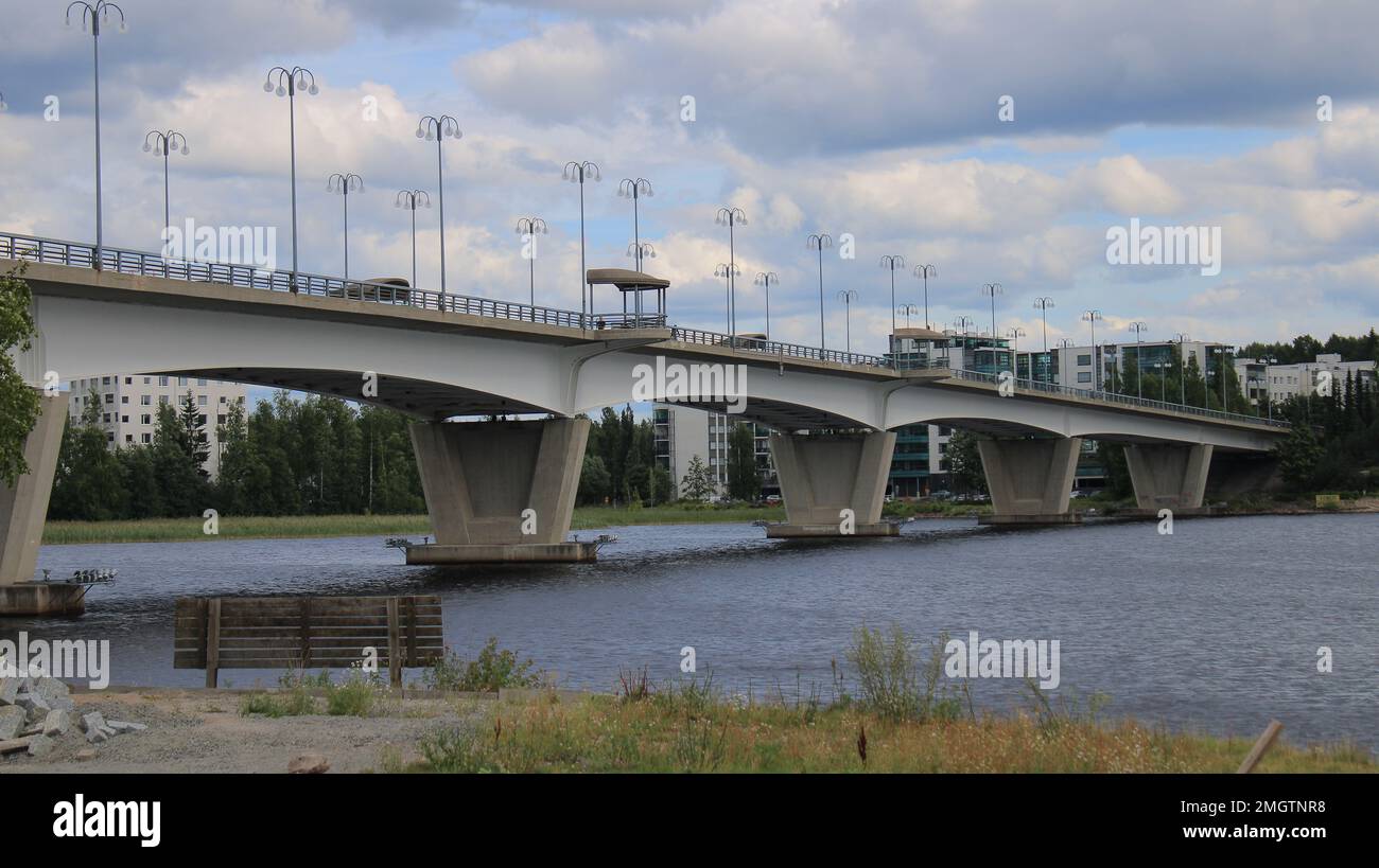 Kuokkalan silta, Jyväskylä Stockfoto
