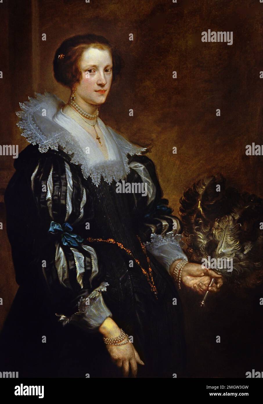 Porträt von Anna Wake 1628 von Anthony Antoon Anton van Dyck 1599-1641 Flämisch Belgien Belgien Belgien Stockfoto