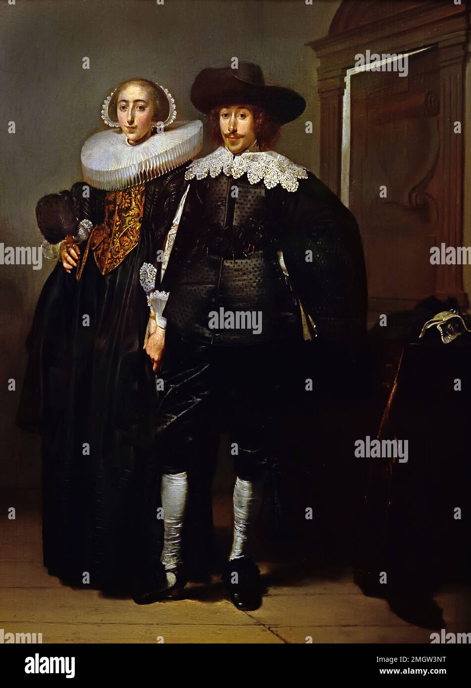 Portrait eines verheirateten Paares 1634 Pieter Codde 1599-1678 Niederlande, Niederländisch. Stockfoto