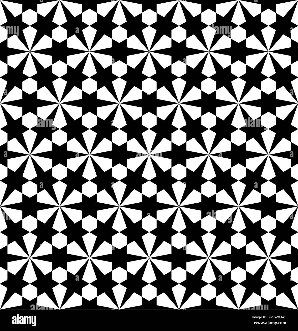 Nahtlose geometrische Ornament auf der Grundlage der traditionellen islamischen Kunst. Schwarz und weiß. Tolles Design für Stoff, Textil, Abdeckung, Geschenkpapier, Hintergrund. Stock Vektor