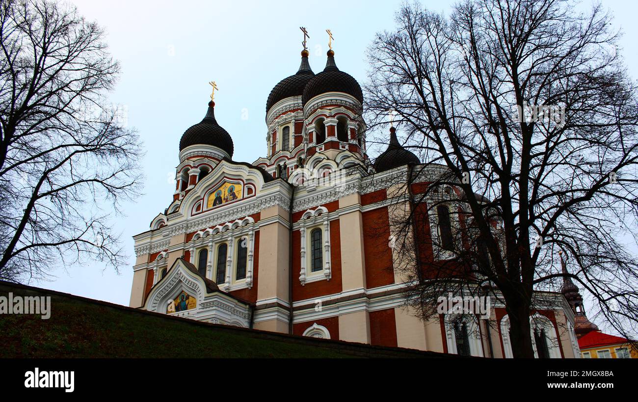 Aleksander Nevski katedraal, Mihhail Preobrazenski 1900, Tallinn Stockfoto