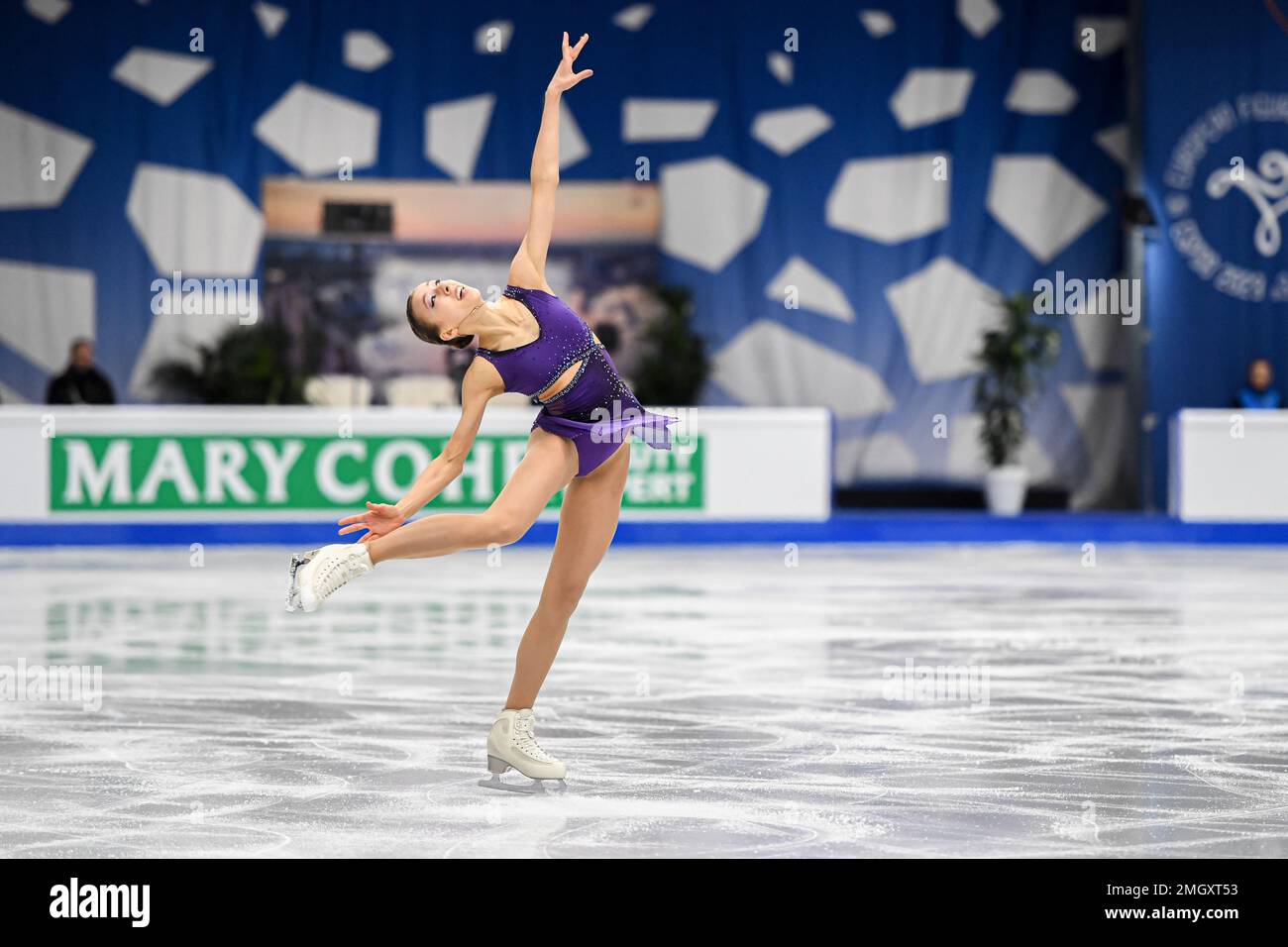 Livia KAISER (SUI), während des Women Short Program, bei der ISU European Figure Skating Championships 2023, in Espoo Metro Areena, am 26. Januar 2023 in Espoo, Finnland. Kredit: Raniero Corbelletti/AFLO/Alamy Live News Stockfoto