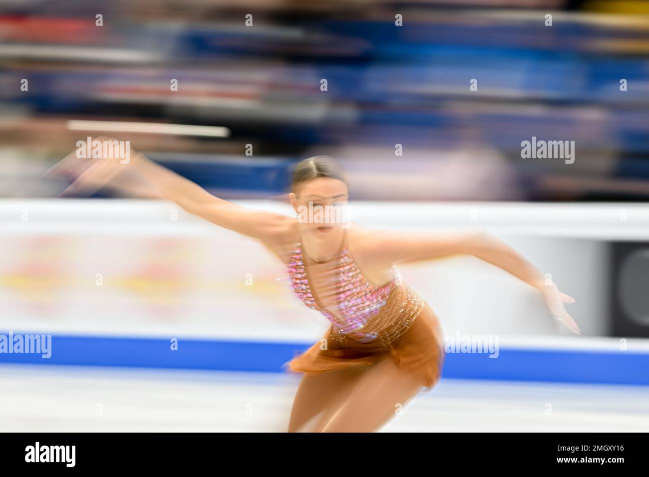 Natasha McKay (GBR), während des Women Short Program, bei der ISU European Figure Skating Championships 2023, in Espoo Metro Areena, am 26. Januar 2023 in Espoo, Finnland. Kredit: Raniero Corbelletti/AFLO/Alamy Live News Stockfoto