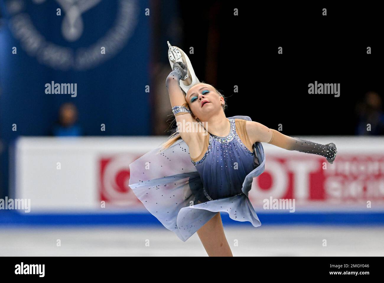 Janna JYRKINEN (FIN), während des Women Short Program, bei der ISU European Figure Skating Championships 2023, in Espoo Metro Areena, am 26. Januar 2023 in Espoo, Finnland. Kredit: Raniero Corbelletti/AFLO/Alamy Live News Stockfoto