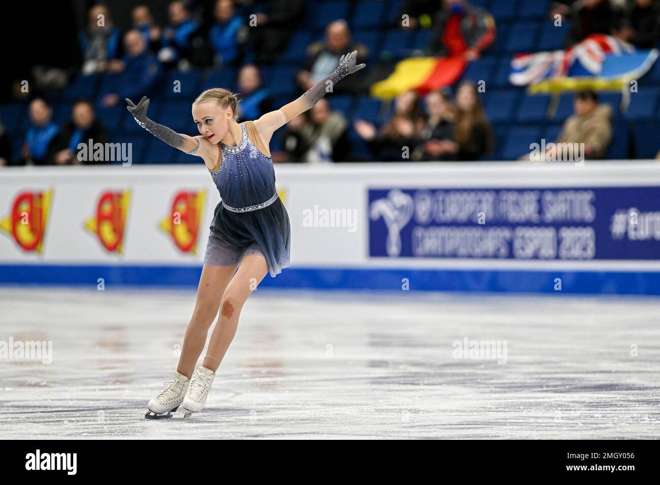 Janna JYRKINEN (FIN), während des Women Short Program, bei der ISU European Figure Skating Championships 2023, in Espoo Metro Areena, am 26. Januar 2023 in Espoo, Finnland. Kredit: Raniero Corbelletti/AFLO/Alamy Live News Stockfoto