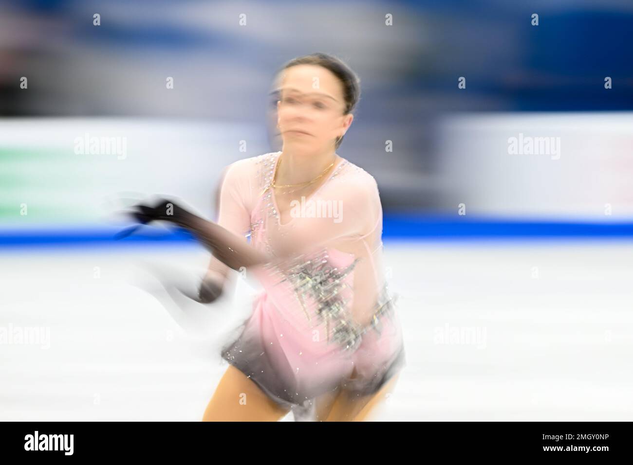 Julia LANG (HUN), während des Women Short Program, bei der ISU European Figure Skating Championships 2023, in Espoo Metro Areena, am 26. Januar 2023 in Espoo, Finnland. Kredit: Raniero Corbelletti/AFLO/Alamy Live News Stockfoto