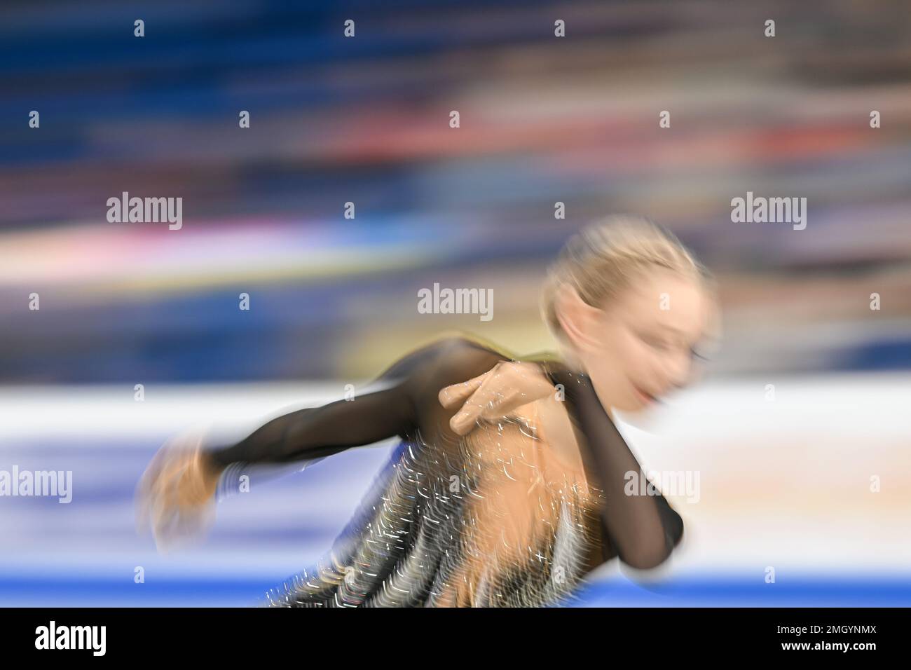 Sofja STEPCENKO (LAT), während des Women Short Program, bei der ISU European Figure Skating Championships 2023, in Espoo Metro Areena, am 26. Januar 2023 in Espoo, Finnland. Kredit: Raniero Corbelletti/AFLO/Alamy Live News Stockfoto