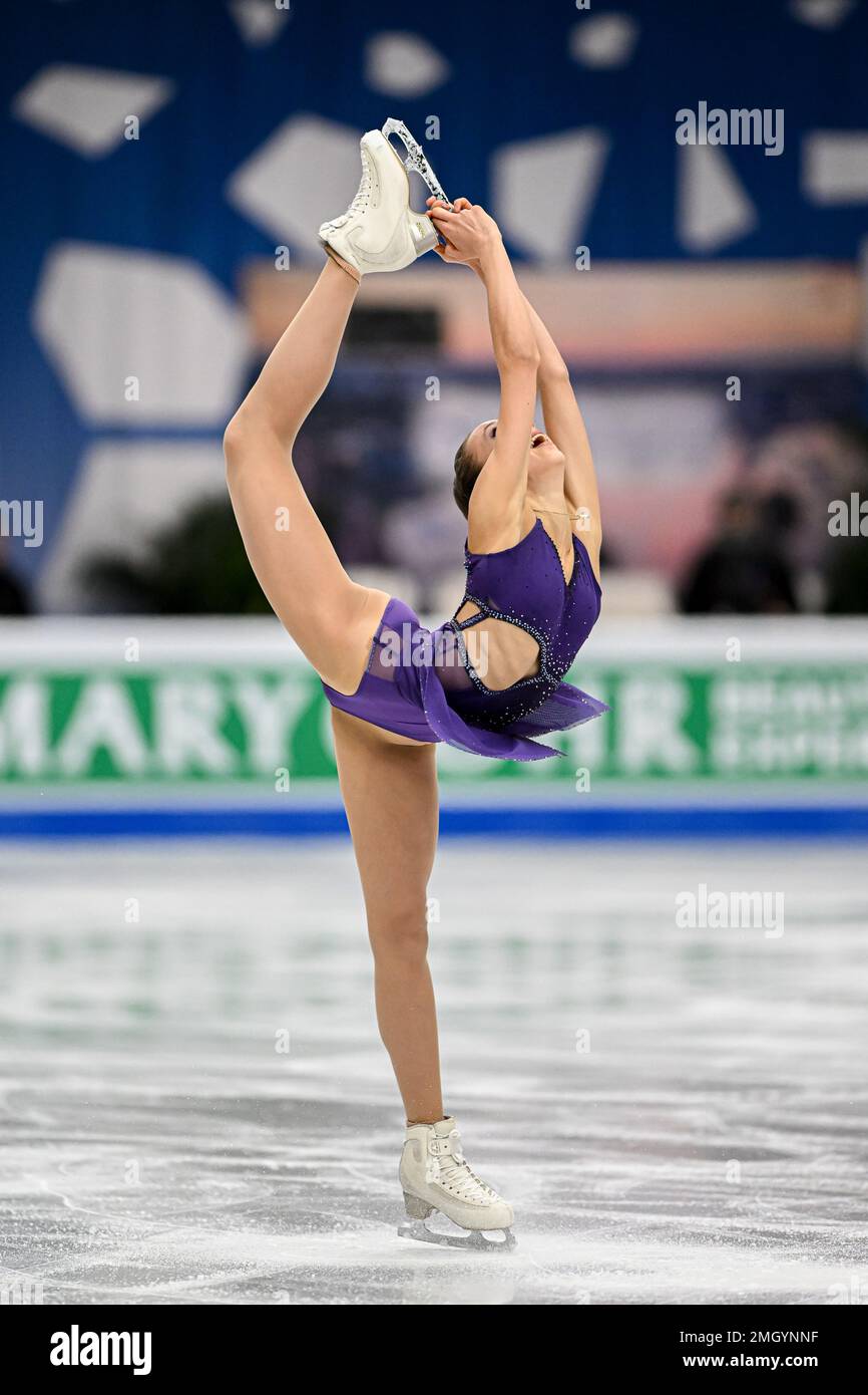 Livia KAISER (SUI), während des Women Short Program, bei der ISU European Figure Skating Championships 2023, in Espoo Metro Areena, am 26. Januar 2023 in Espoo, Finnland. Kredit: Raniero Corbelletti/AFLO/Alamy Live News Stockfoto