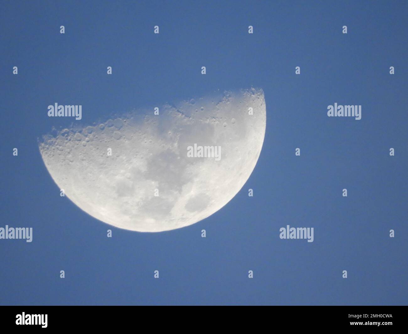 Mondaufnahme mit High-Zoom-Nahaufnahme Stockfoto