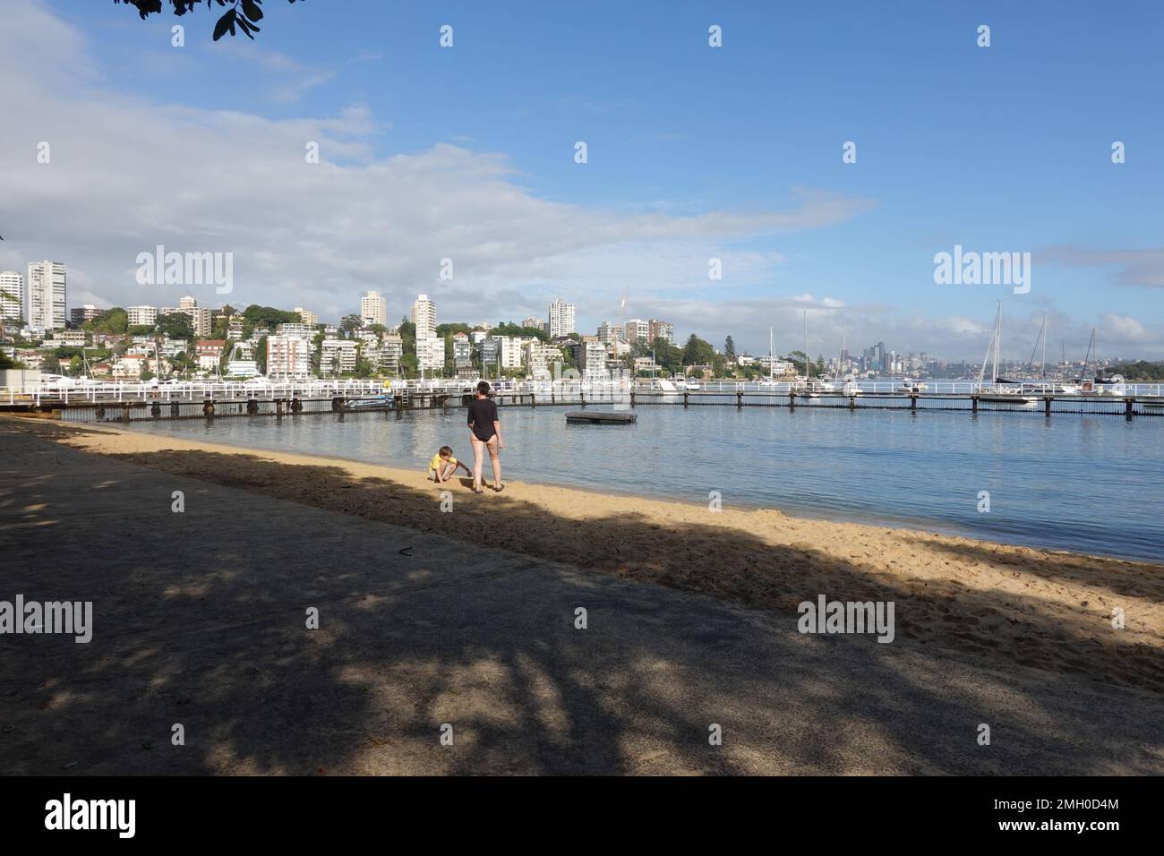 Murray Rose Pool, ehemals Redlreaf Pool, ein öffentlicher Swimmingpool am Ufer des Hafens von Sydney, Sydney NSW, Australien Stockfoto