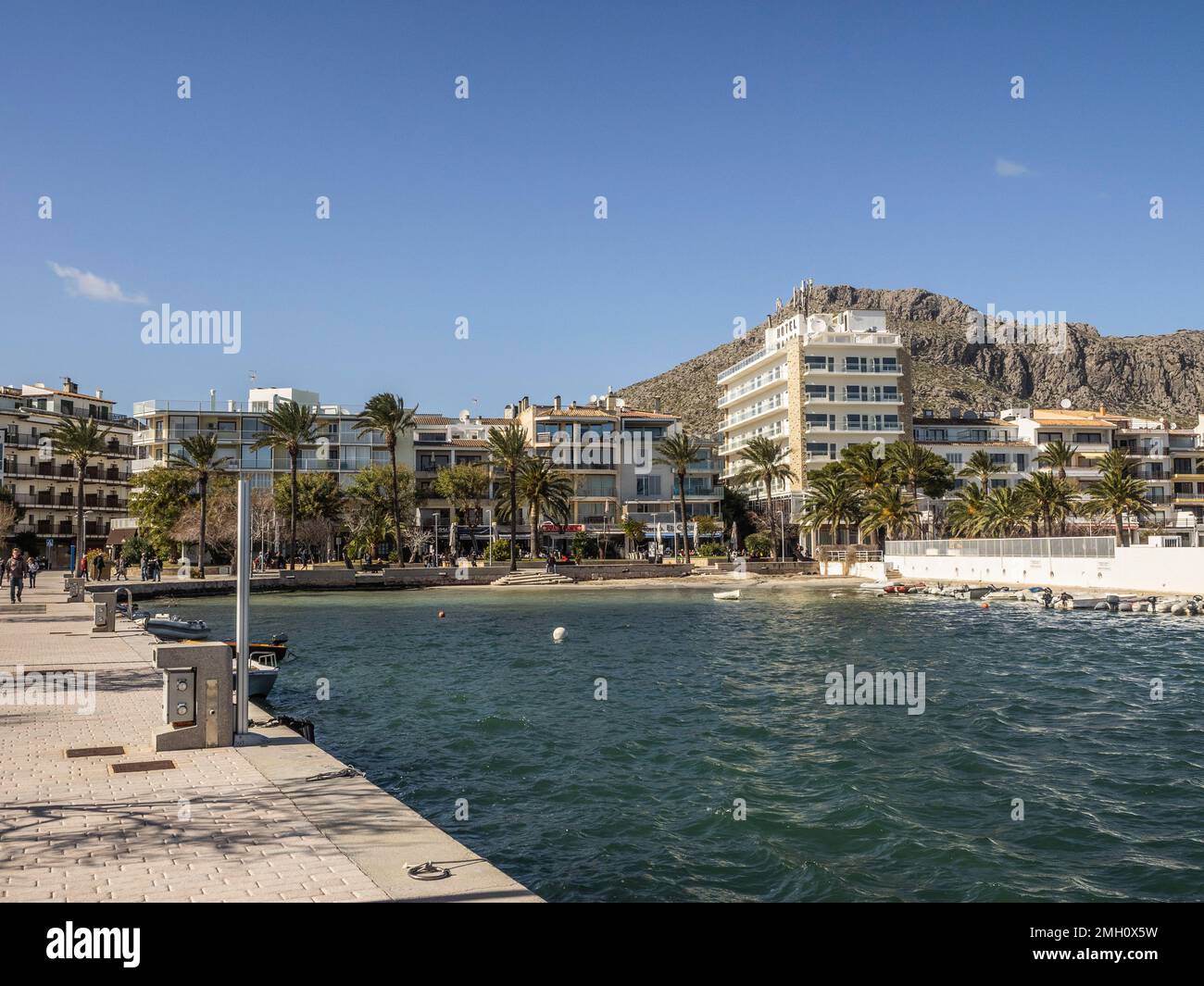 Hafen von Pollensa/Puerto de Pollenca, Mallorca, Spanien Stockfoto