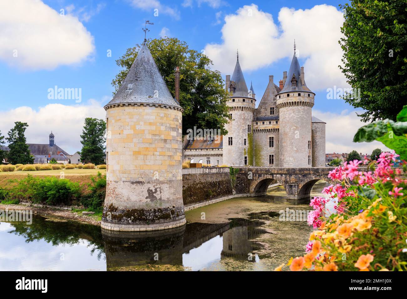 Sully-sur-loire, Frankreich. Schloss des Loiretals. Stockfoto