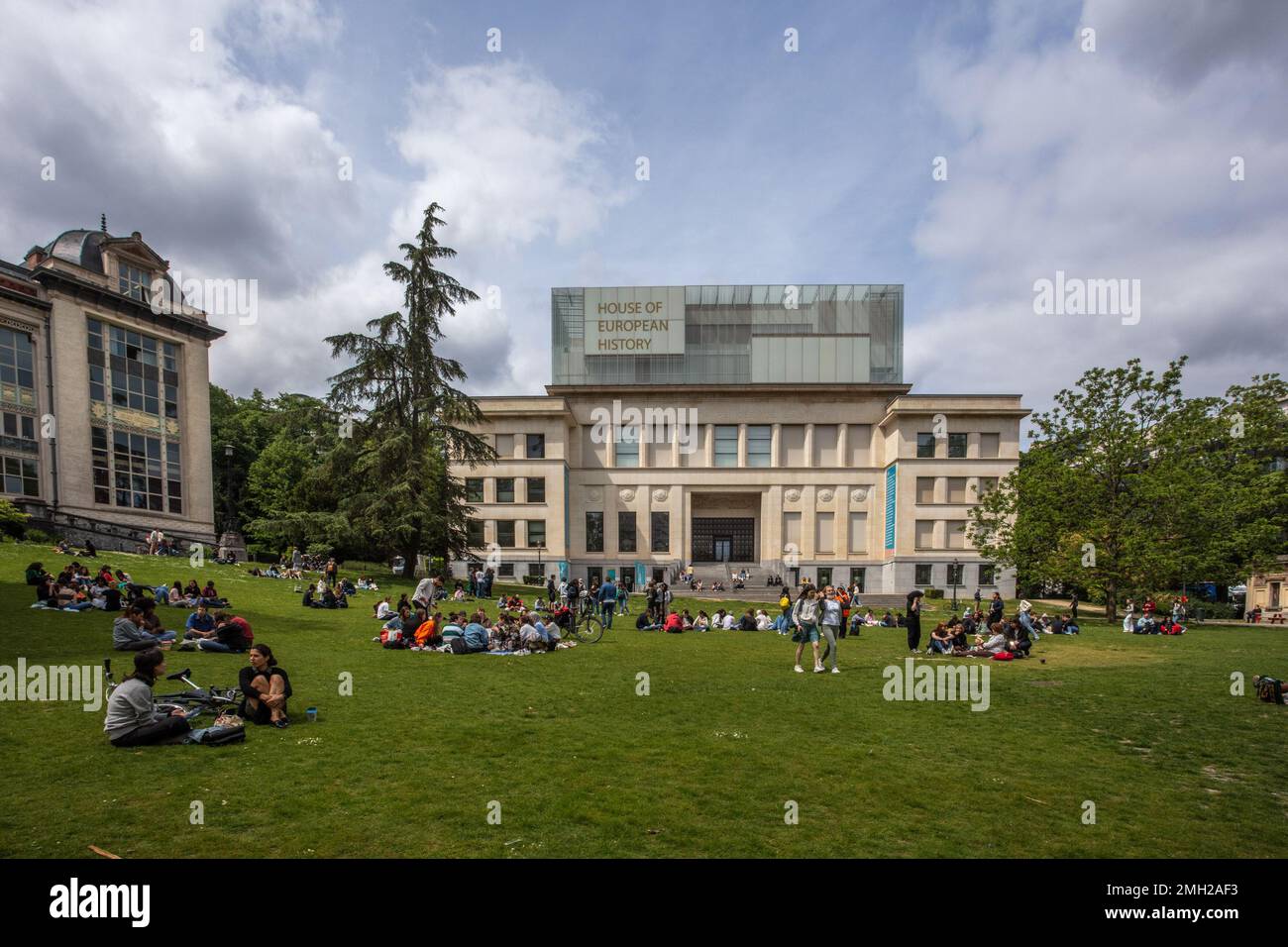 Haus der europäischen Geschichte im Leopold Park in Brüssel, Belgien. Stockfoto