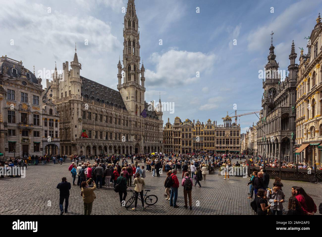 Das Rathaus am Grand Place von Brüssel. Belgien. Stockfoto