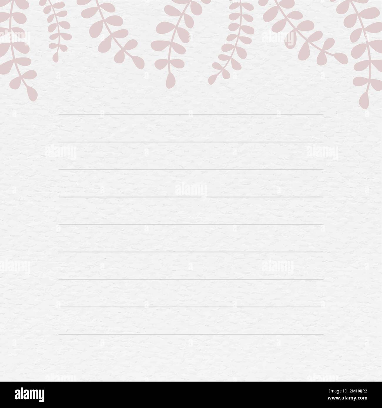 Rosa Blatt gemusterte Note Hintergrund Vektor Stock Vektor