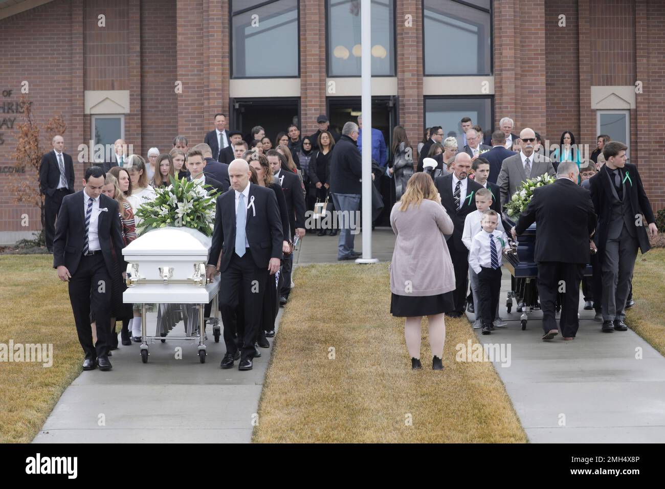 The caskets for Consuelo Alejandra Haynie, daughters 12yearold Milan