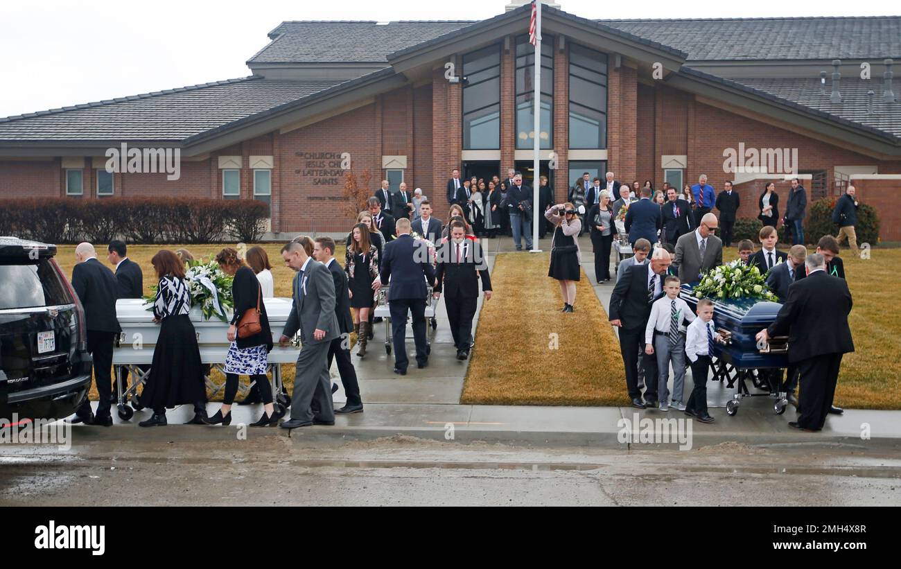 The caskets for Consuelo Alejandra Haynie, daughters 12yearold Milan
