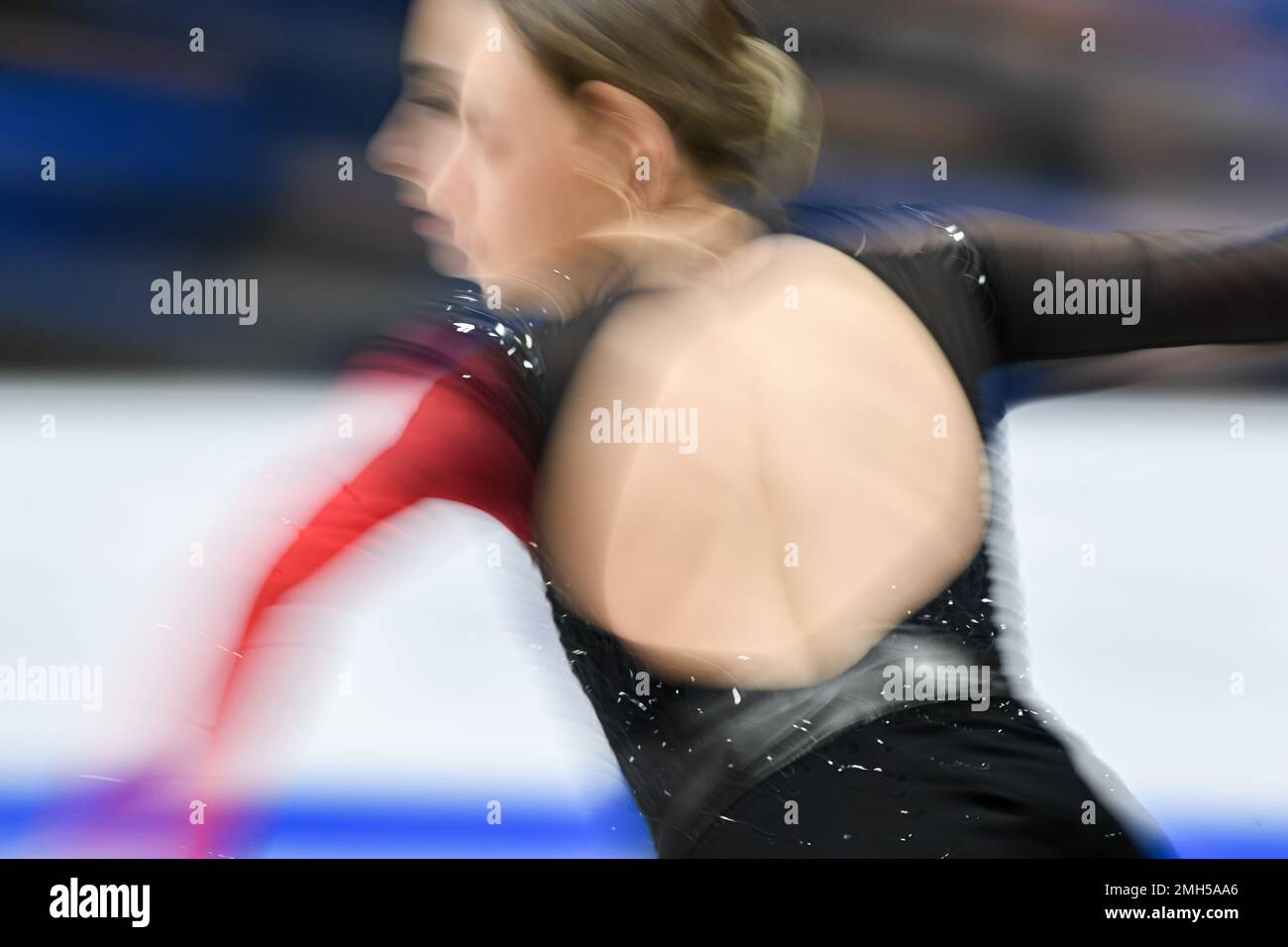 Lea SERNA (FRA), während des Women Short Program, bei der ISU European Figure Skating Championships 2023, in Espoo Metro Areena, am 26. Januar 2023 in Espoo, Finnland. Kredit: Raniero Corbelletti/AFLO/Alamy Live News Stockfoto