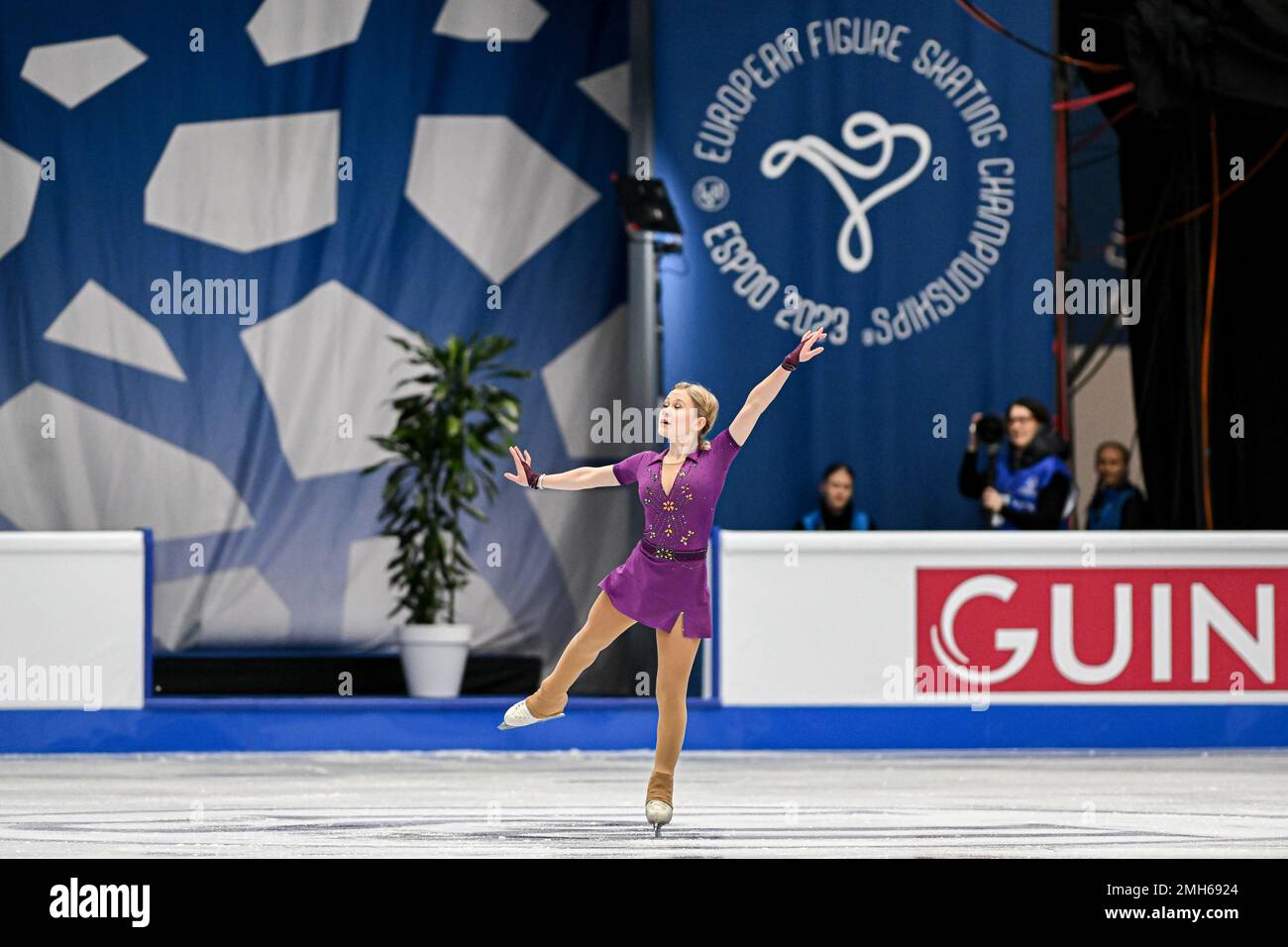 Ekaterina KURAKOVA (POL), während des Women Short Program, bei der ISU European Figure Skating Championships 2023, in Espoo Metro Areena, am 26. Januar 2023 in Espoo, Finnland. Kredit: Raniero Corbelletti/AFLO/Alamy Live News Stockfoto