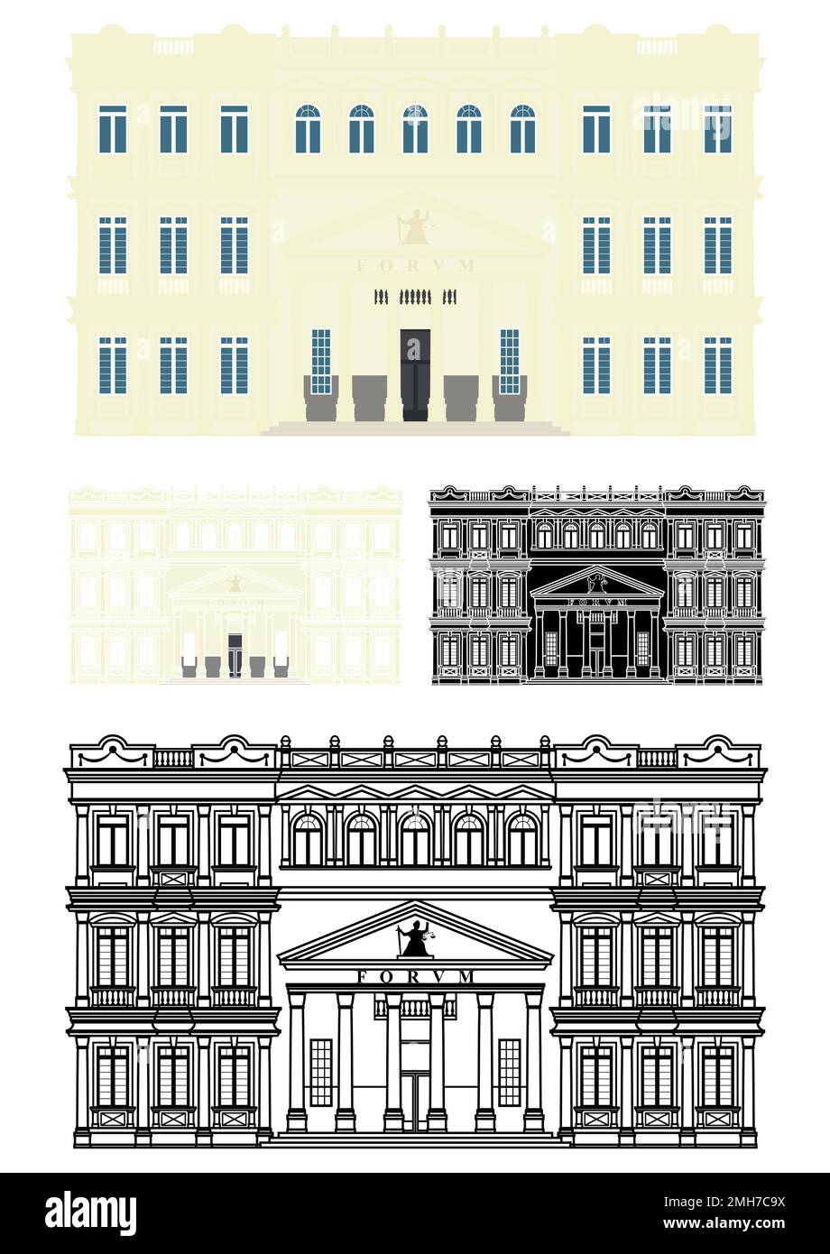 Gerichtshof von Maranhao, Brasilien Stock Vektor