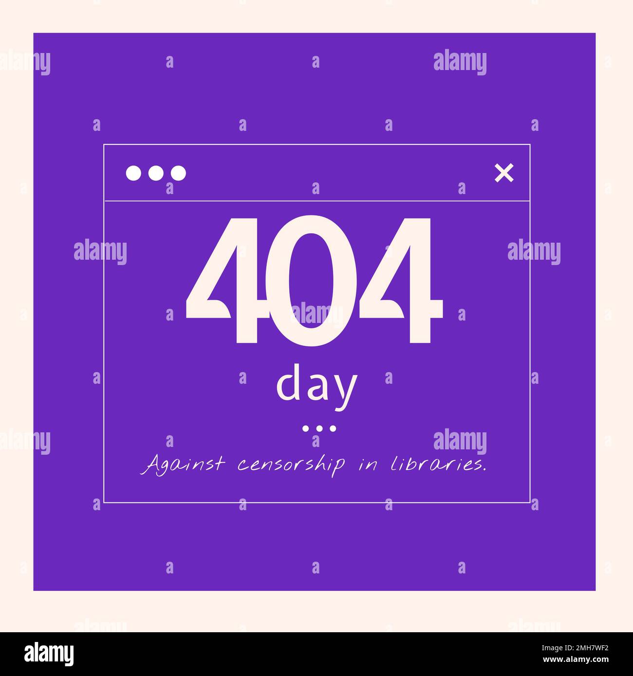 Zusammensetzung des 404. Tages gegen Zensur in Bibliothekstexten auf blauem Hintergrund Stockfoto