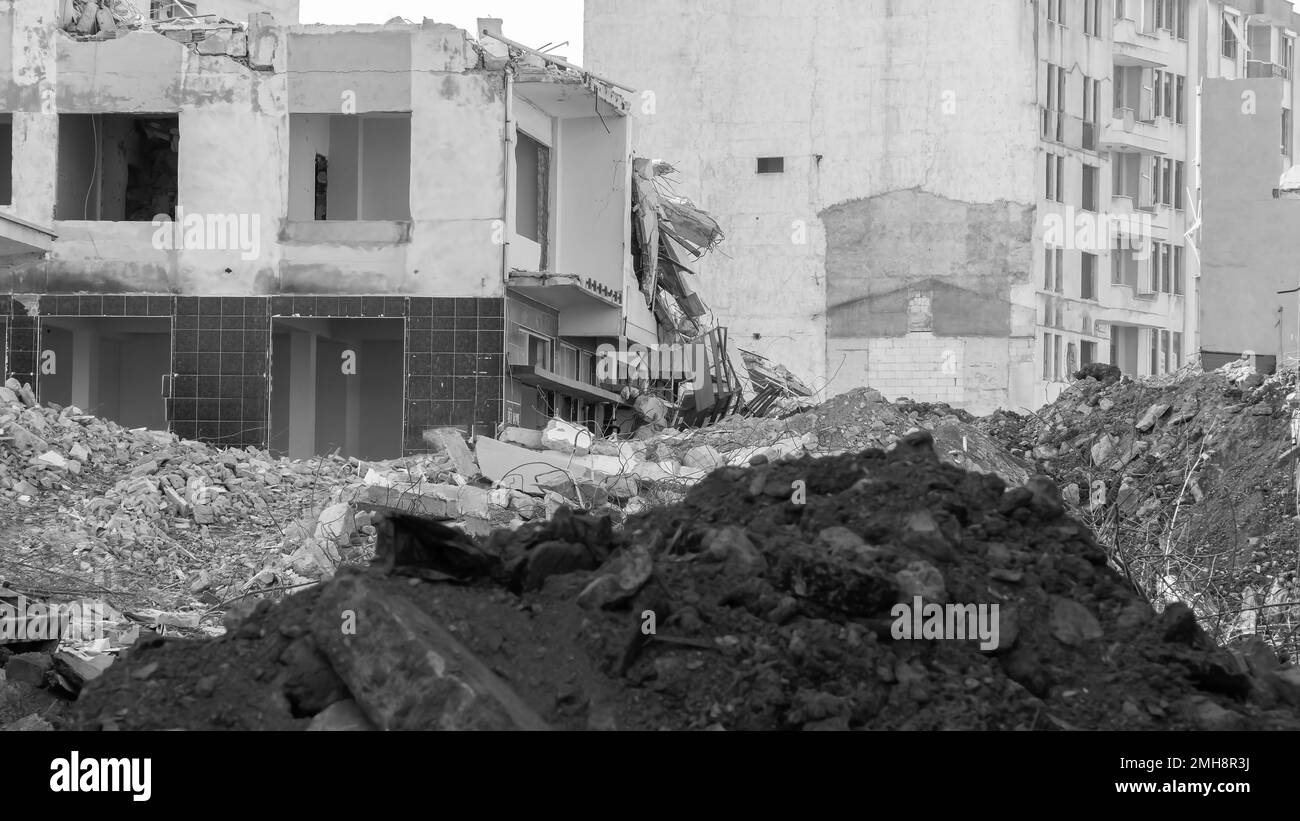 Kentsel Donusum auf Türkisch. Urbandumwandlung in Golcuk Kocaeli Türkei. Mit selektivem Fokus. Stockfoto