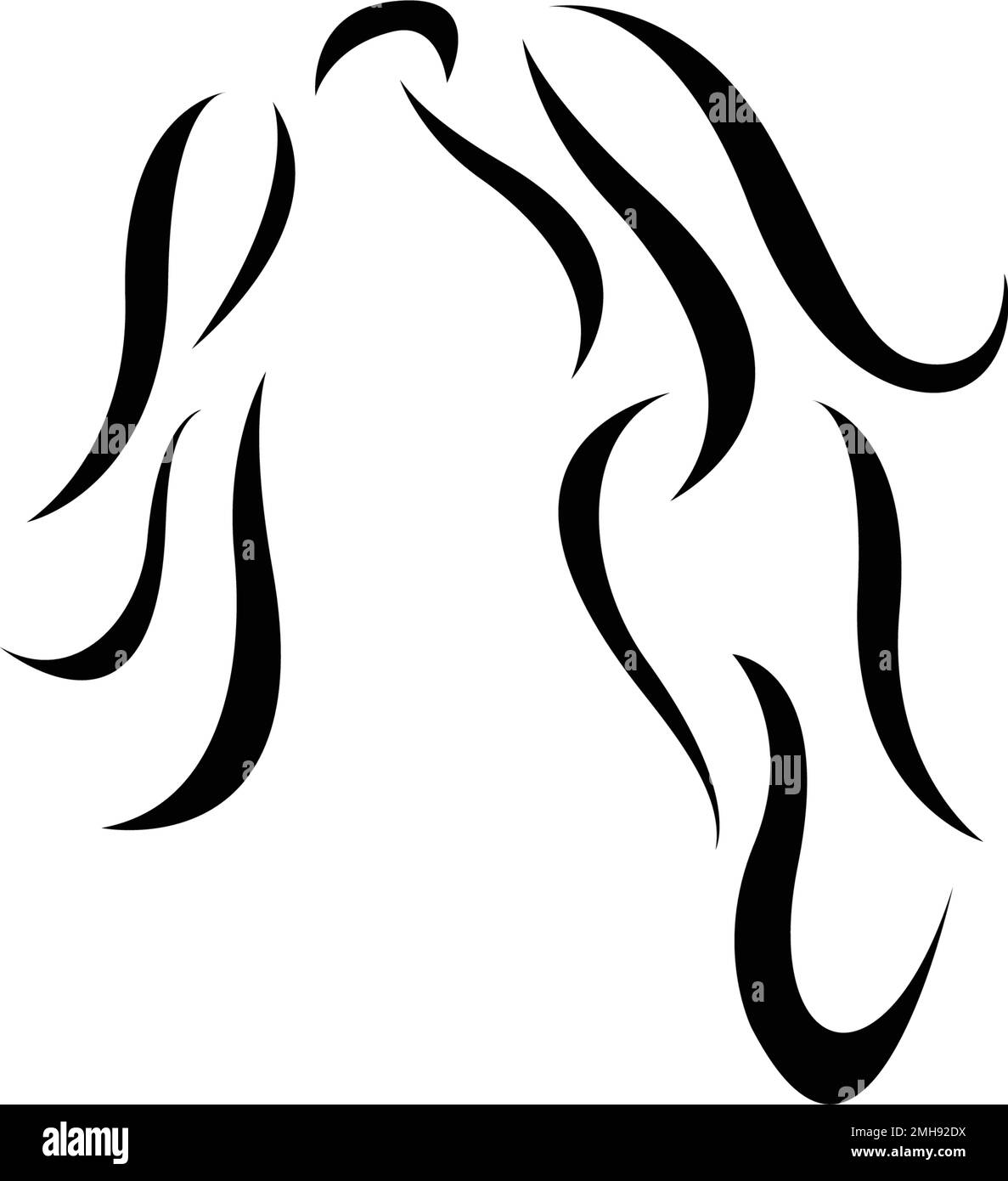 Haarlogos auf dem Stamm Stock Vektor