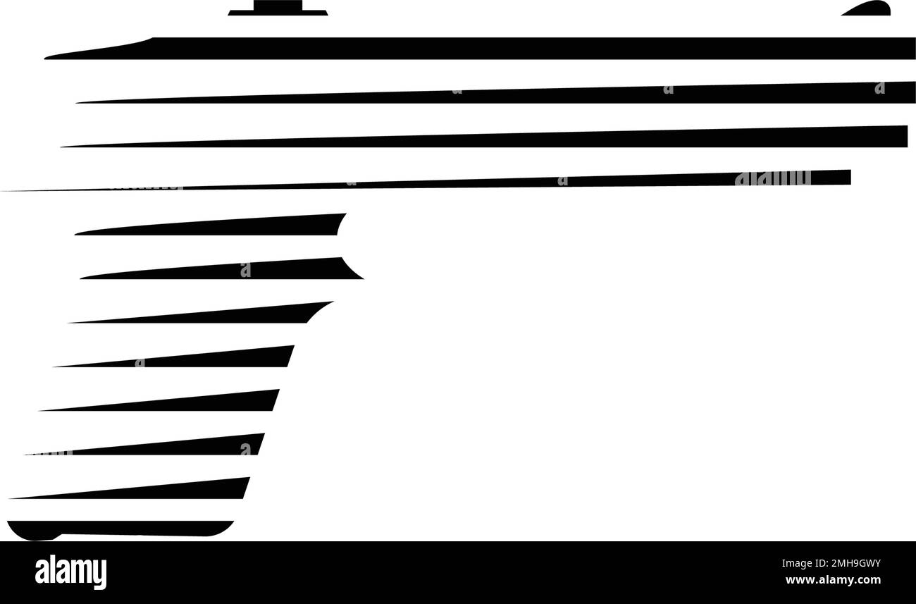 Starke Pistole, Pistole, Handfeuerwaffe, Vektorbild Stock Vektor