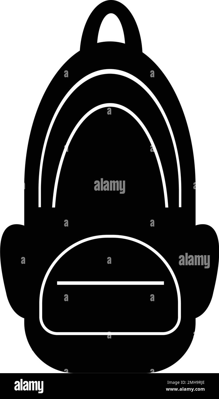 Schultasche mit Logo und Illustration Stock Vektor