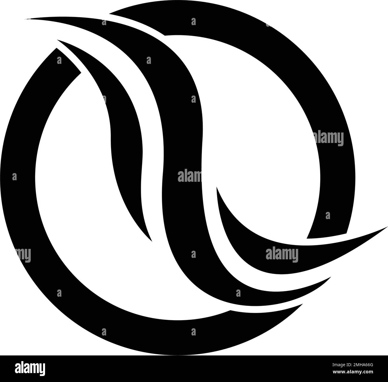 Haarlogos auf dem Stamm Stock Vektor