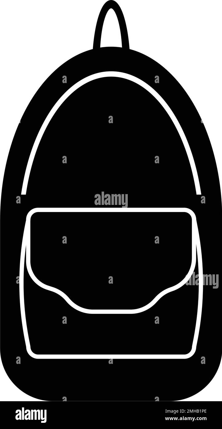 Schultasche mit Logo und Illustration Stock Vektor